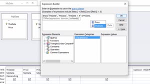 display Triangles! and Circles! in a Microsoft Access Query -- Get Previous Record too